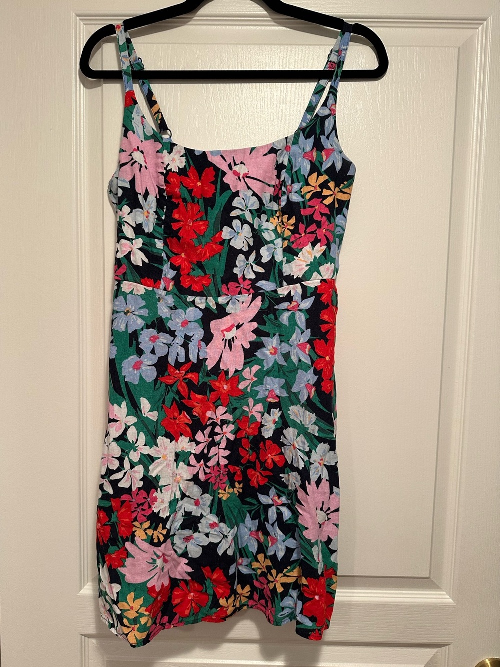 Old Navy Black Multi Floral Smocked Sundress